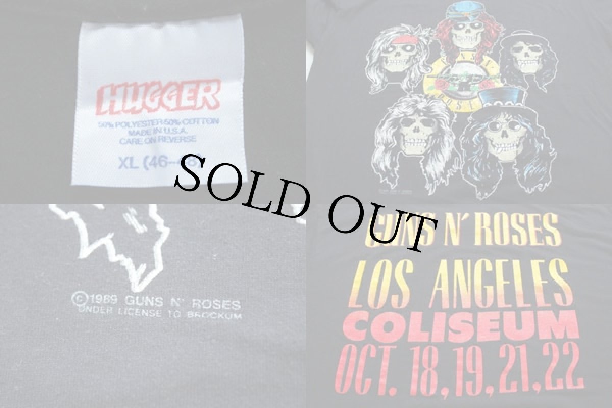 画像3: 80s USA製 GUNS N' ROSESガンズアンドローゼズ バンドTシャツ 黒 XL (3)