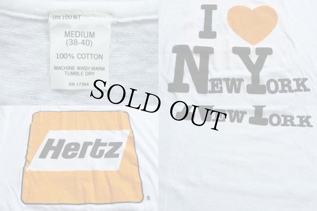 画像3: 70s I LOVE NY Hertzハーツ コットンTシャツ 白 M (3)