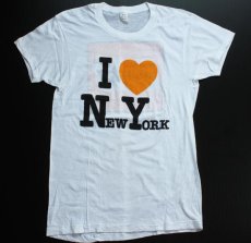 画像1: 70s I LOVE NY Hertzハーツ コットンTシャツ 白 M (1)