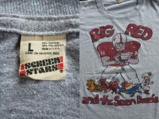 画像3: 80s USA製 BIG RED アメフト Tシャツ 杢グレー L (3)