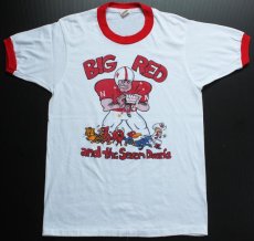 画像2: 80s USA製 BIG RED アメフト リンガーTシャツ L (2)