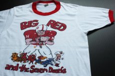 画像1: 80s USA製 BIG RED アメフト リンガーTシャツ L (1)