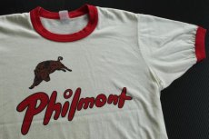 画像1: 70s BSA ボーイスカウト Philmont 染み込みプリント リンガーTシャツ (1)