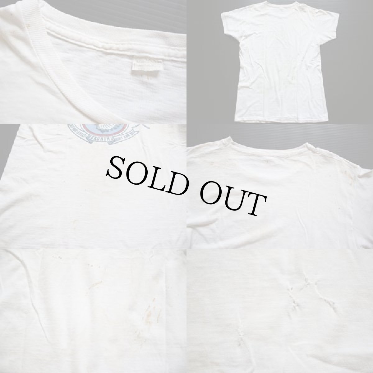 画像3: 70s CO C 1st BN 501st INF インディアンヘッド 染み込みプリント コットンTシャツ XL (3)