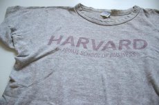 画像1: 70s USA製 Championチャンピオン HARVARD 染み込みプリント 88/12 Tシャツ M 杢グレー (1)