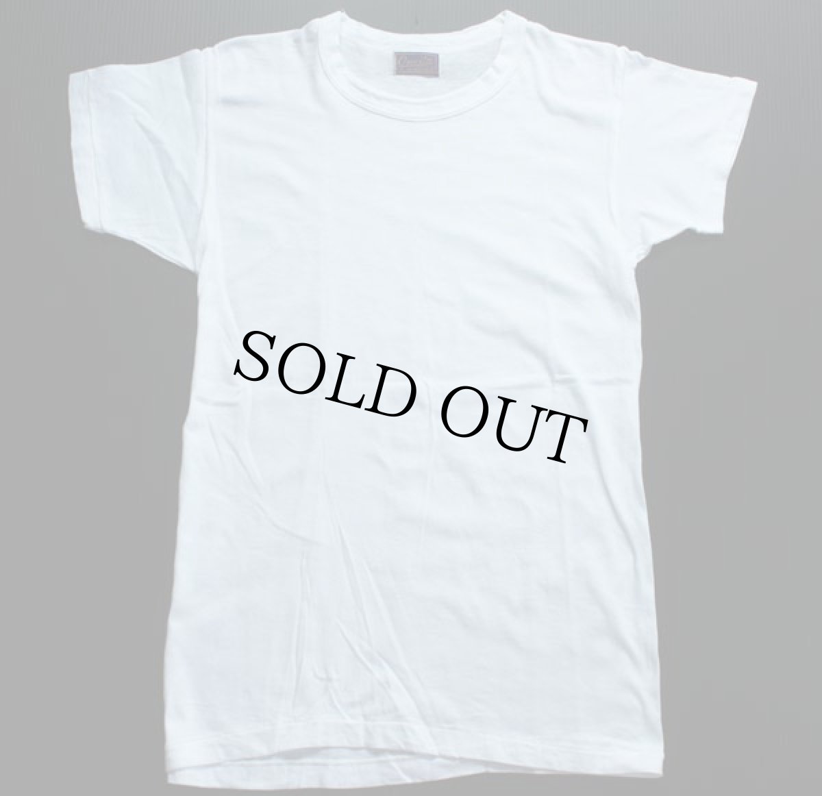 画像2: デッドストック★50s Oneita 無地 バインダーネック コットンTシャツ 白 M (2)