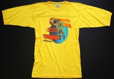 画像2: 70s USA製 california モトクロス 五分袖 Tシャツ 黄 M (2)