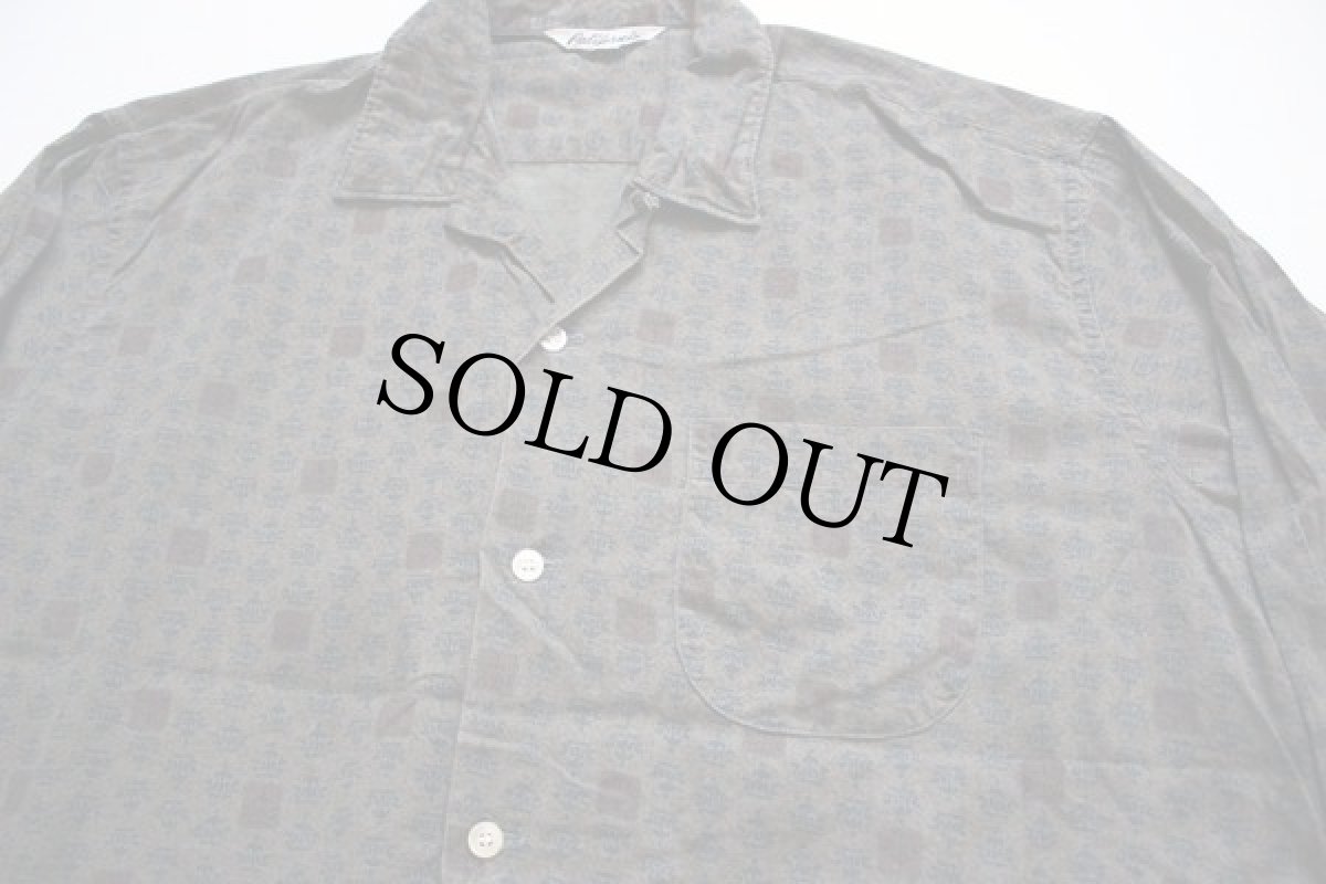 画像2: 60s USA製 California 総柄 コットンシャツ L (2)