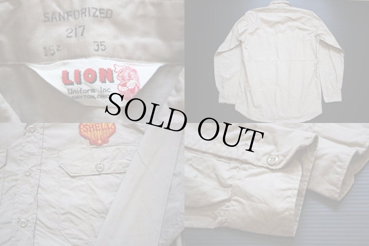 画像3: 50s LION SHELL パッチ付き ワークシャツ 15 (3)