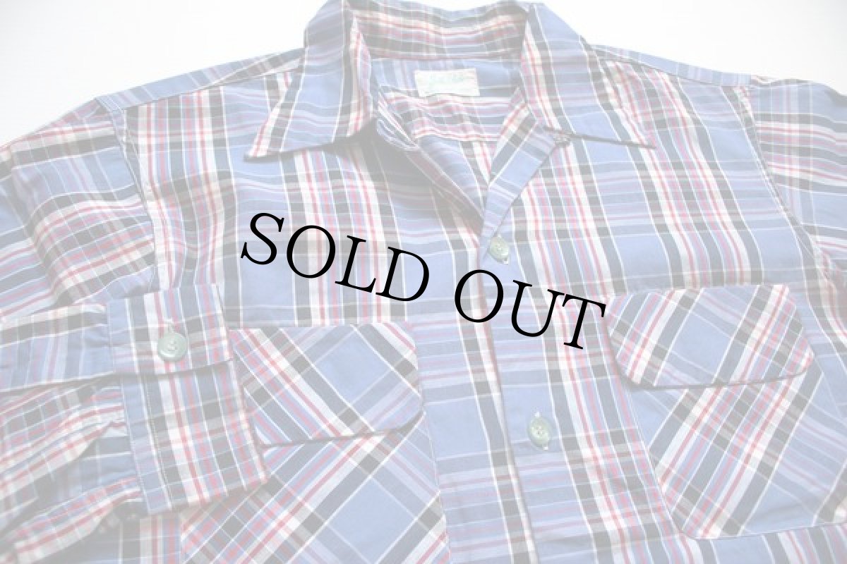 画像2: 50s Jdlewhile チェック シャツ M (2)