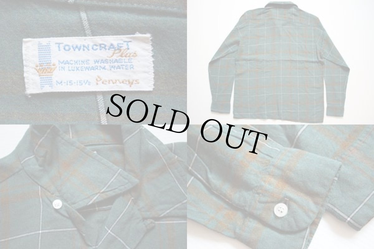 画像3: 60's Penneys TOWNCRAFTチェック レーヨンシャツM (3)