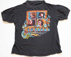 画像2: 70s BEATESビートルズ FOREVER パキ綿 Tシャツ 黒 (2)