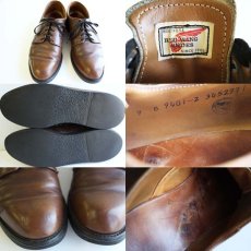 画像3: 70s USA製 REDWINGレッドウイング ポストマン レザーシューズ 茶 9B (3)