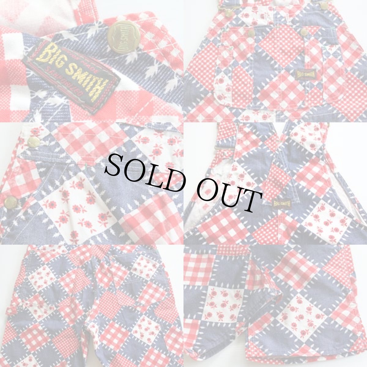 画像3: 60s BIG SMITHビッグスミス パッチワーク柄 総柄 オーバーオール (3)