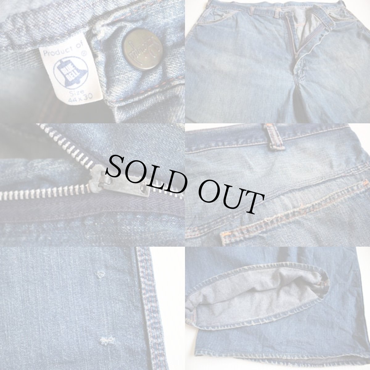 画像3: 60s BLUE BELL デニム ペインターパンツ w44 (3)