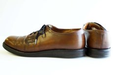 画像2: 70s USA製 REDWINGレッドウイング ポストマン レザーシューズ 茶 9B (2)