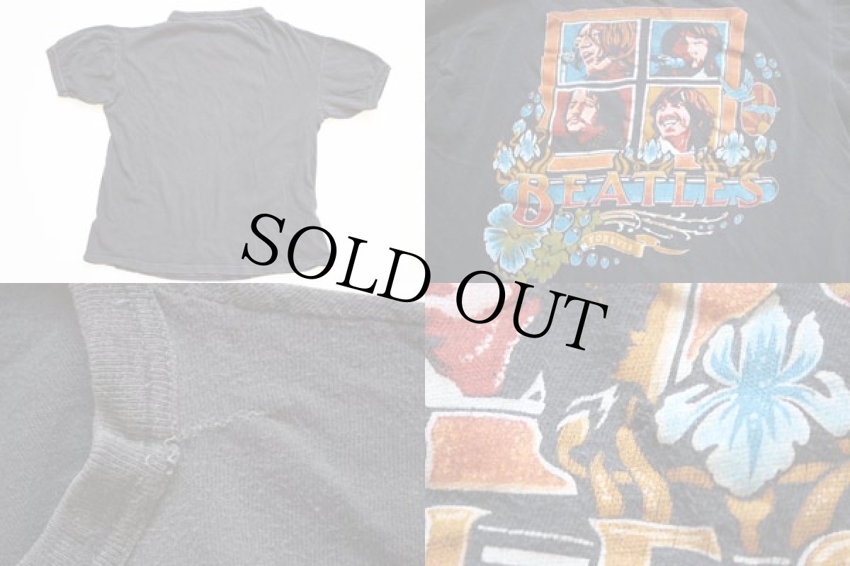 画像3: 70s BEATESビートルズ FOREVER パキ綿 Tシャツ 黒 (3)