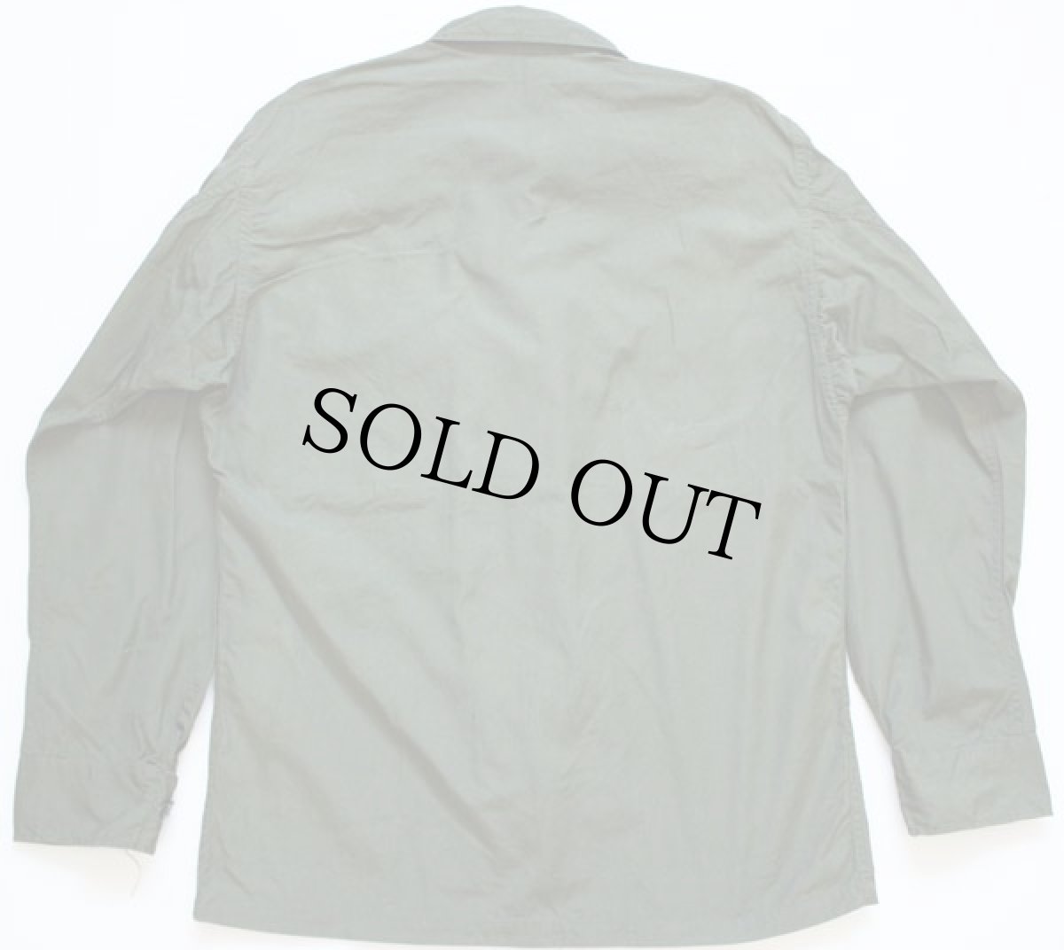 画像2: 60s 米軍 コットンポプリンシャツ S (2)