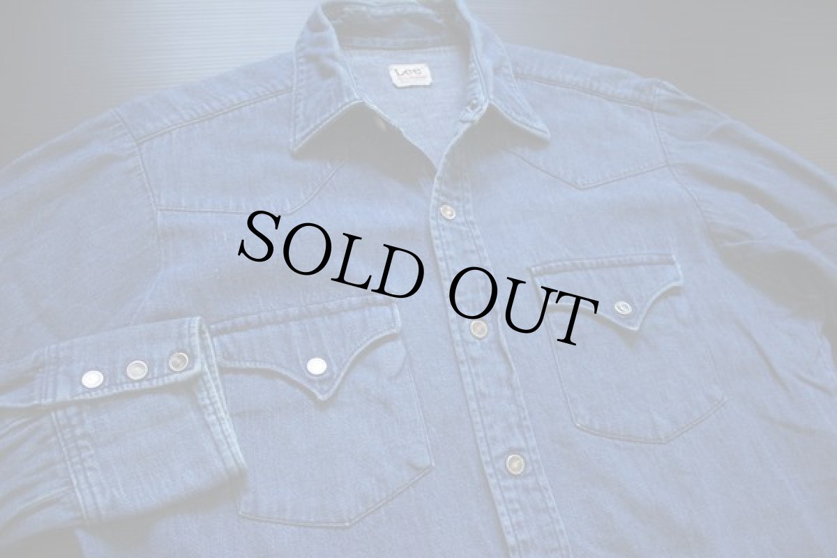 画像2: 70s Leeリー デニム ウエスタンシャツ M (2)