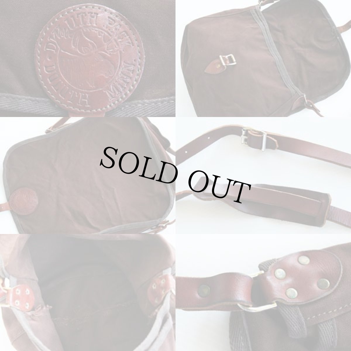 画像3: USA製 DULUTH PACKダルースパック キャンバス ショルダーバッグ 焦げ茶 (3)