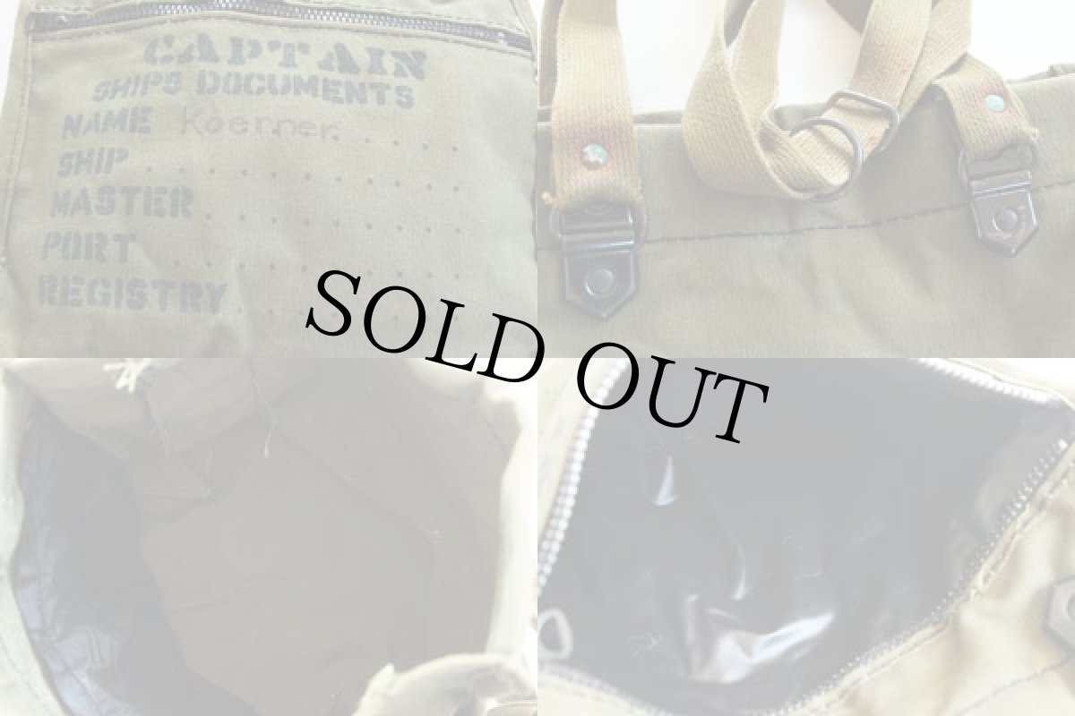 画像3: ビンテージ ステンシル ショルダーバッグ オリーブグリーン (3)