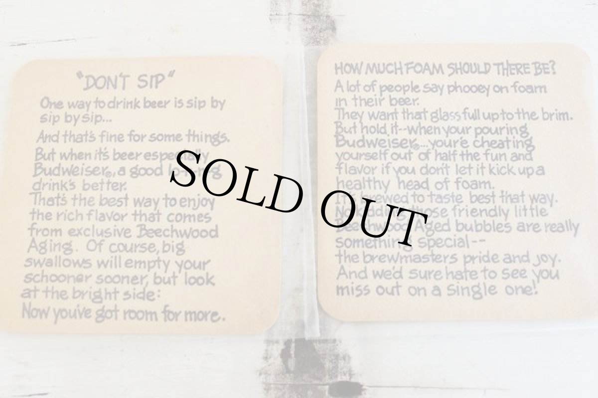 画像3: デッドストック★70s BUDMANバドマン コースター 5枚セット★バドワイザー (3)