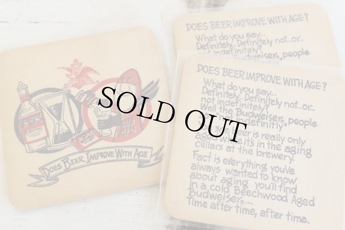 画像2: デッドストック★70s BUDMANバドマン コースター 5枚セット★バドワイザー (2)