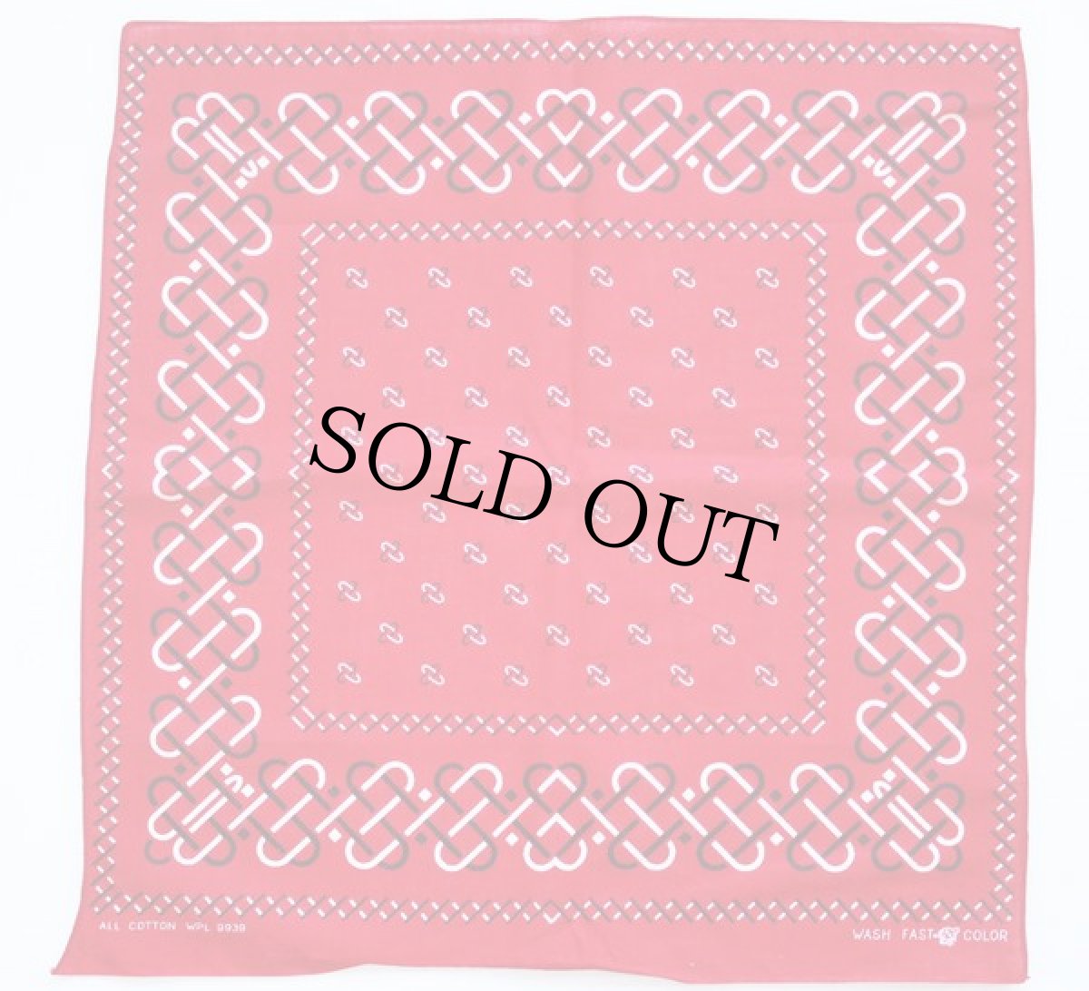 画像2: デッドストック★50s FAST COLOR タイガーブランド バンダナ 赤 (2)