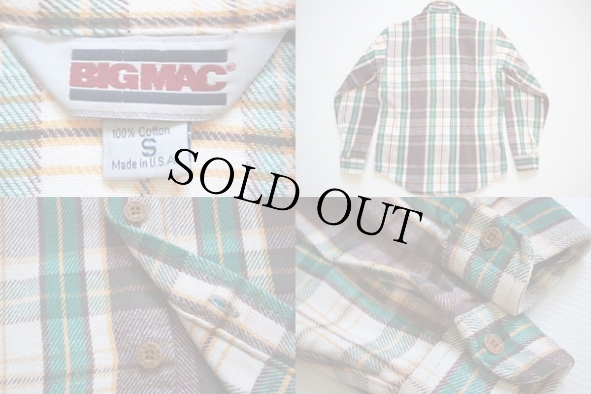 画像3: 80s USA製 JCPenney BIGMACビッグマック コットン フランネルシャツ S (3)