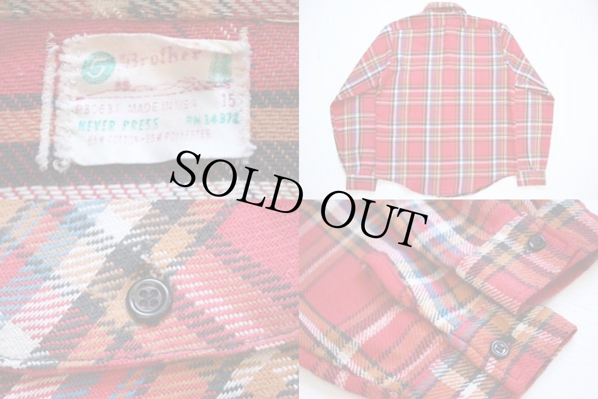 画像3: 70s USA製 5 Brotherファイブブラザー フランネルシャツ 15 (3)