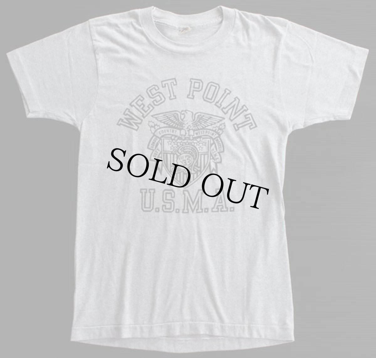 画像2: 80s USA製 WEST POINT U.S.M.A. Tシャツ 杢グレー S (2)