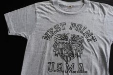 画像1: 80s USA製 WEST POINT U.S.M.A. Tシャツ 杢グレー S (1)