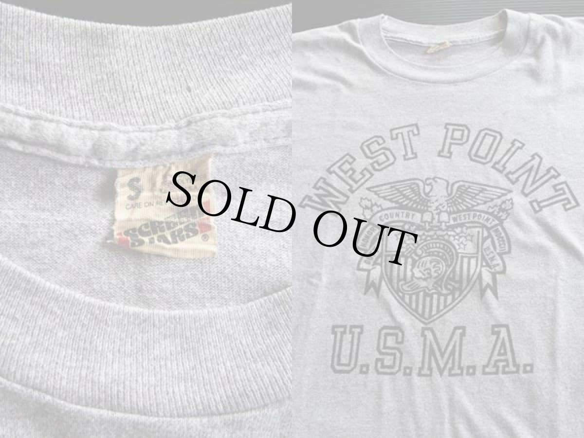 画像3: 80s USA製 WEST POINT U.S.M.A. Tシャツ 杢グレー S (3)