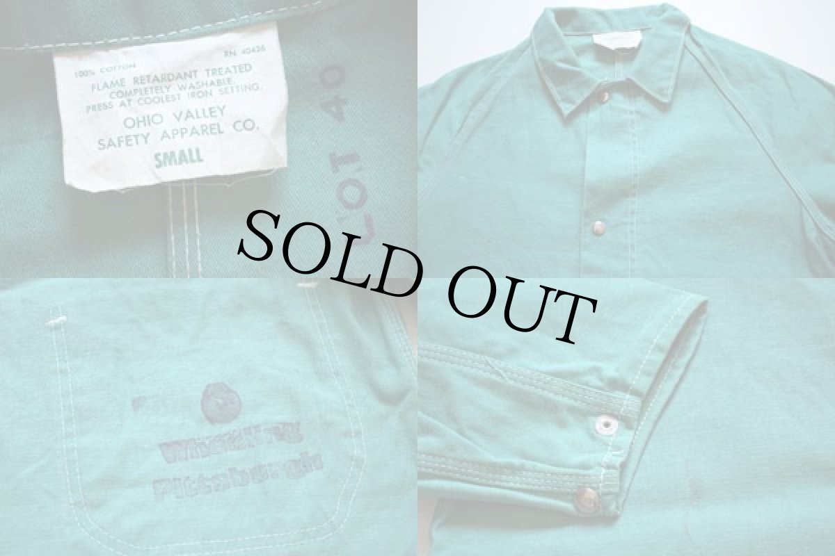 画像3: 70s SAFETY APPAREL ステンシル カバーオール S (3)