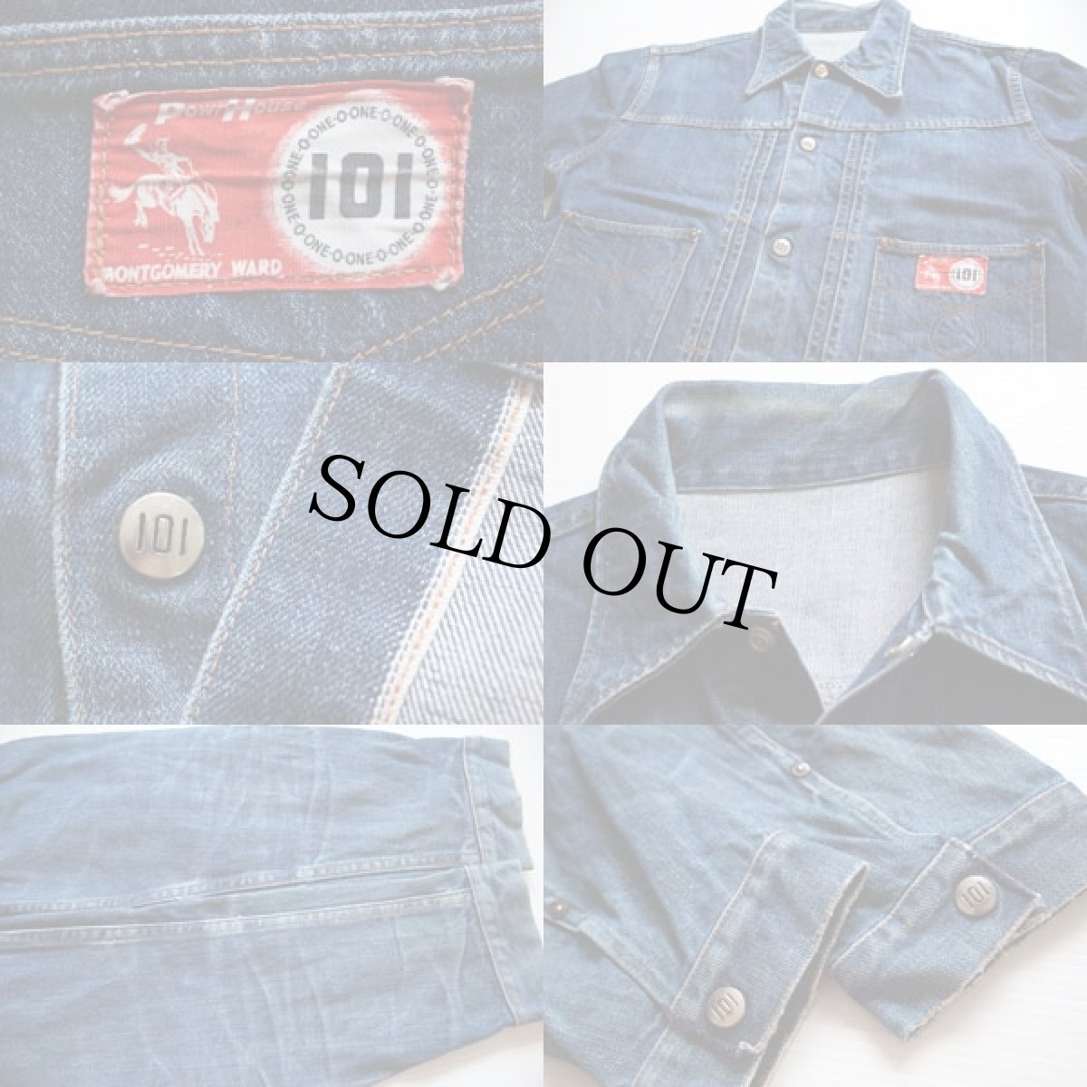 画像3: 50s MONTGOMERY WARD Powr Houseパワーハウス 101 デニムジャケット (3)