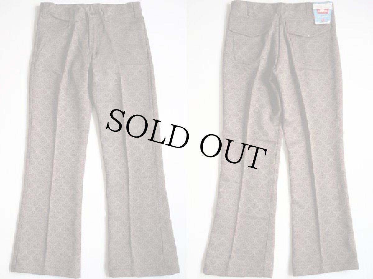 画像2: デッドストック★70s USA製 LEVI'Sリーバイス BIGE STA-PRESTスタプレ 総柄パンツ w34 (2)