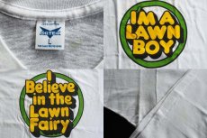 画像3: デッドストック★70s ARTEX LAWN BOY 両面 染み込みプリント コットンTシャツ 白 L (3)