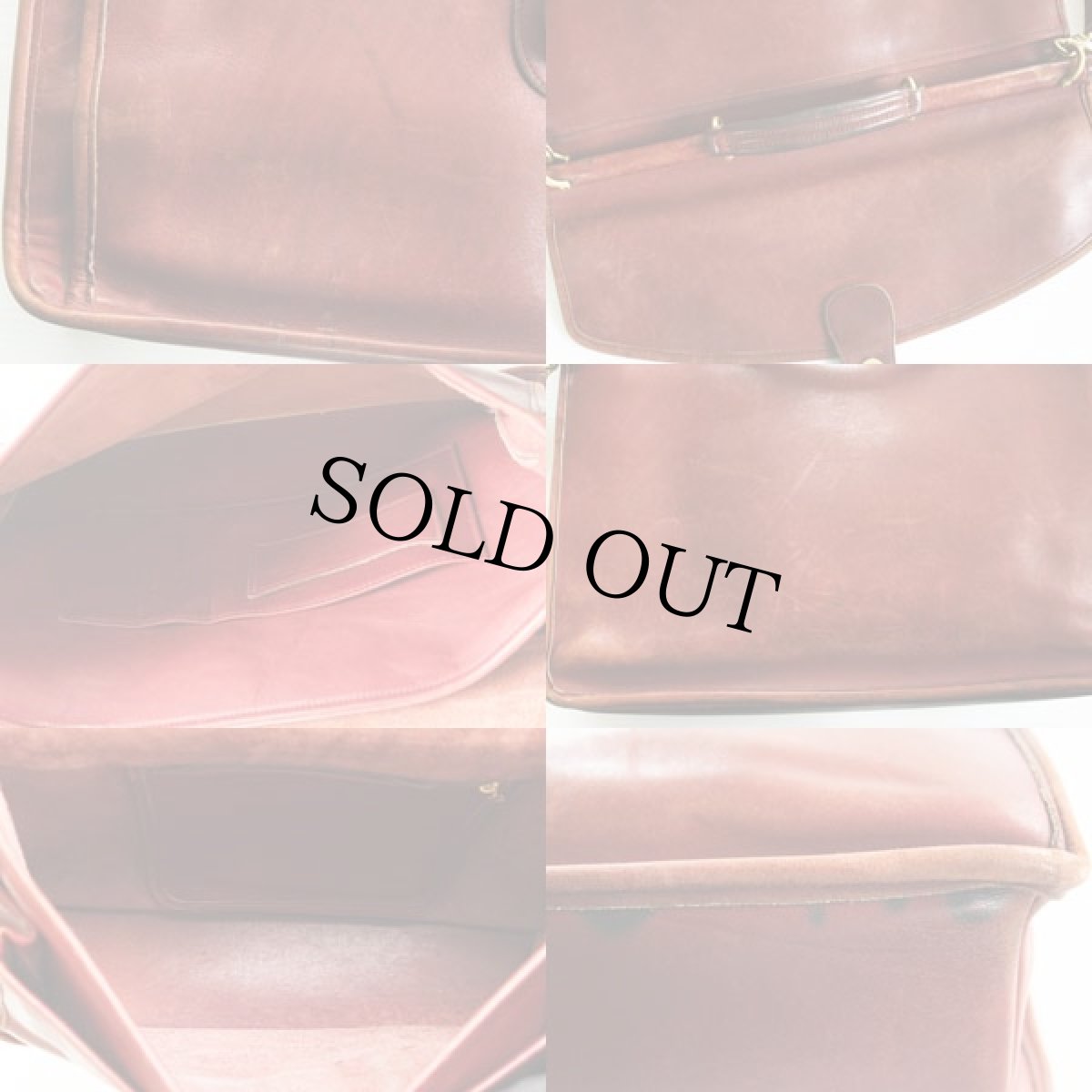 画像3: USA製 COACH オールド コーチ レザー ブリーフケース 赤茶★5266 (3)