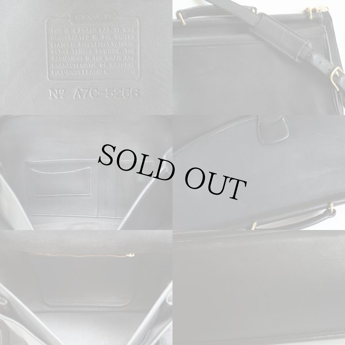 画像3: USA製 COACH オールド コーチ レザー ブリーフケース 黒★5266 (3)