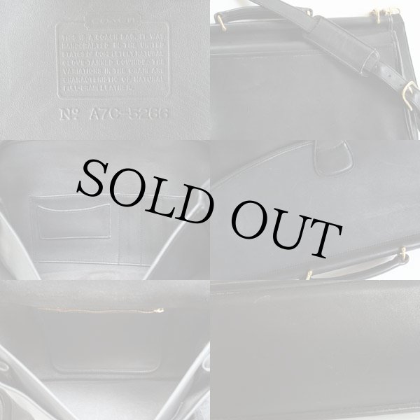 USA製 COACH オールド コーチ レザー ブリーフケース 黒☆5266