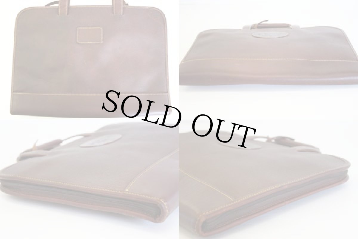 画像2: ORVISオービス レザーブリーフケース 茶 (2)