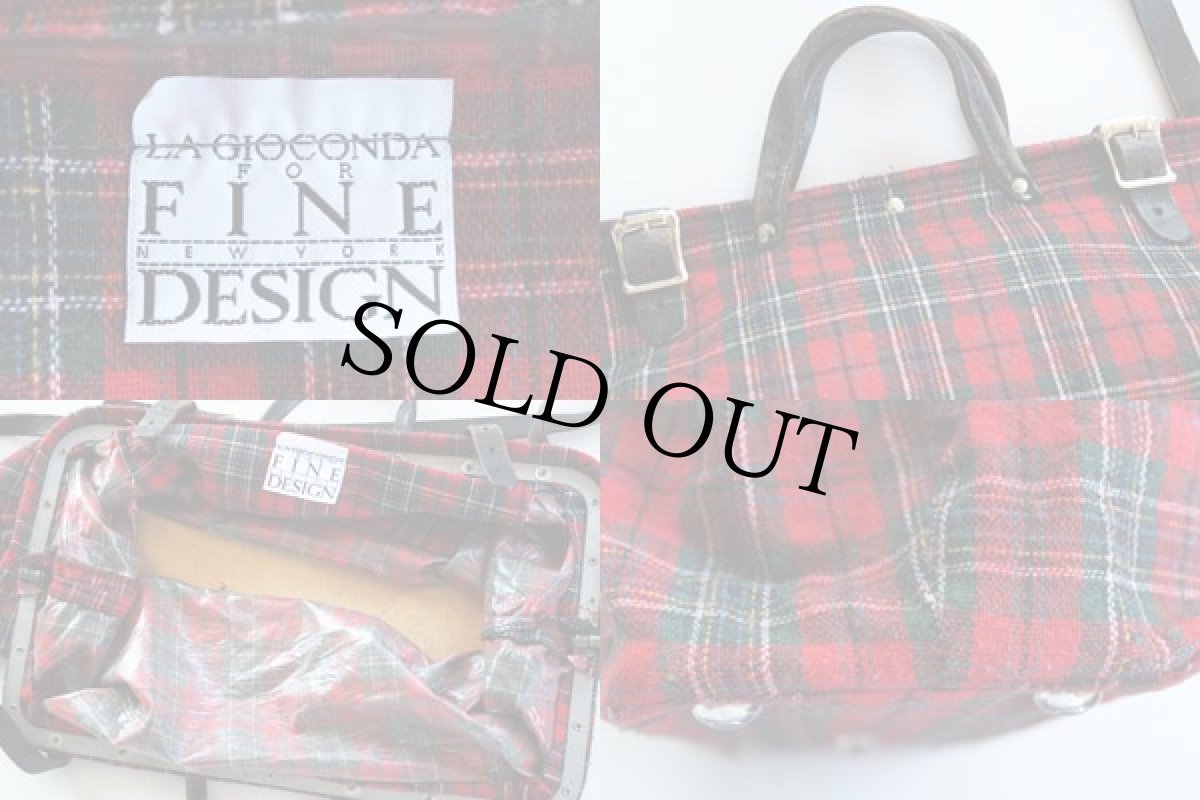 画像3: 80s LA GIOCONDA FINE DESIGN チェック ドクターバッグ (3)