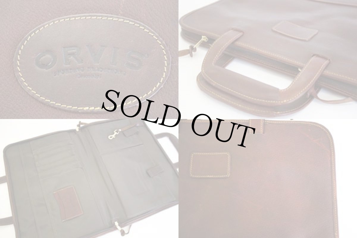 画像3: ORVISオービス レザーブリーフケース 茶 (3)