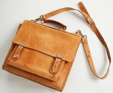画像1: GALLARDO LEATHER ヌメ革 ショルダーバッグ タン (1)