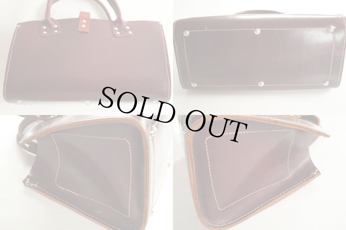 画像2: ビンテージ レザー ツールバッグ 焦げ茶 (2)