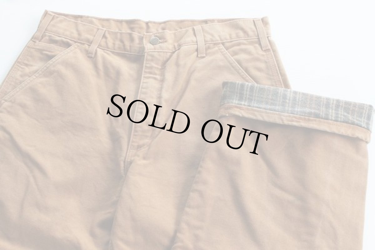 画像2: USA製 carharttカーハート チェック ネルライナー ダック地 ペインターパンツ w32 (2)