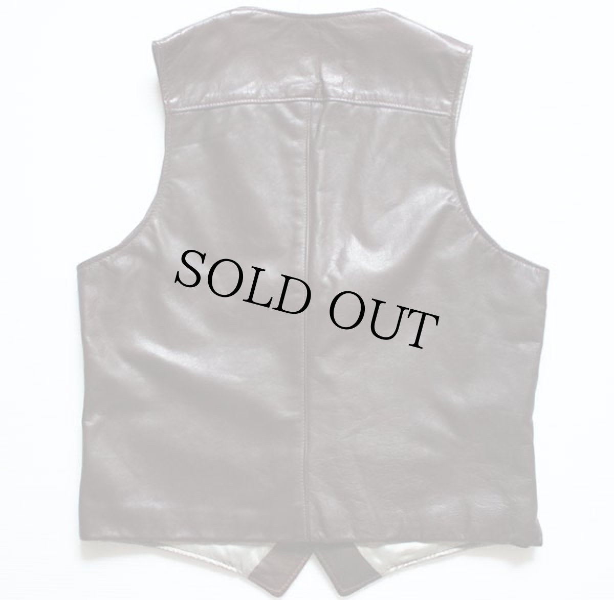 画像2: USA製 Schottショット レザーベスト 焦げ茶 M (2)