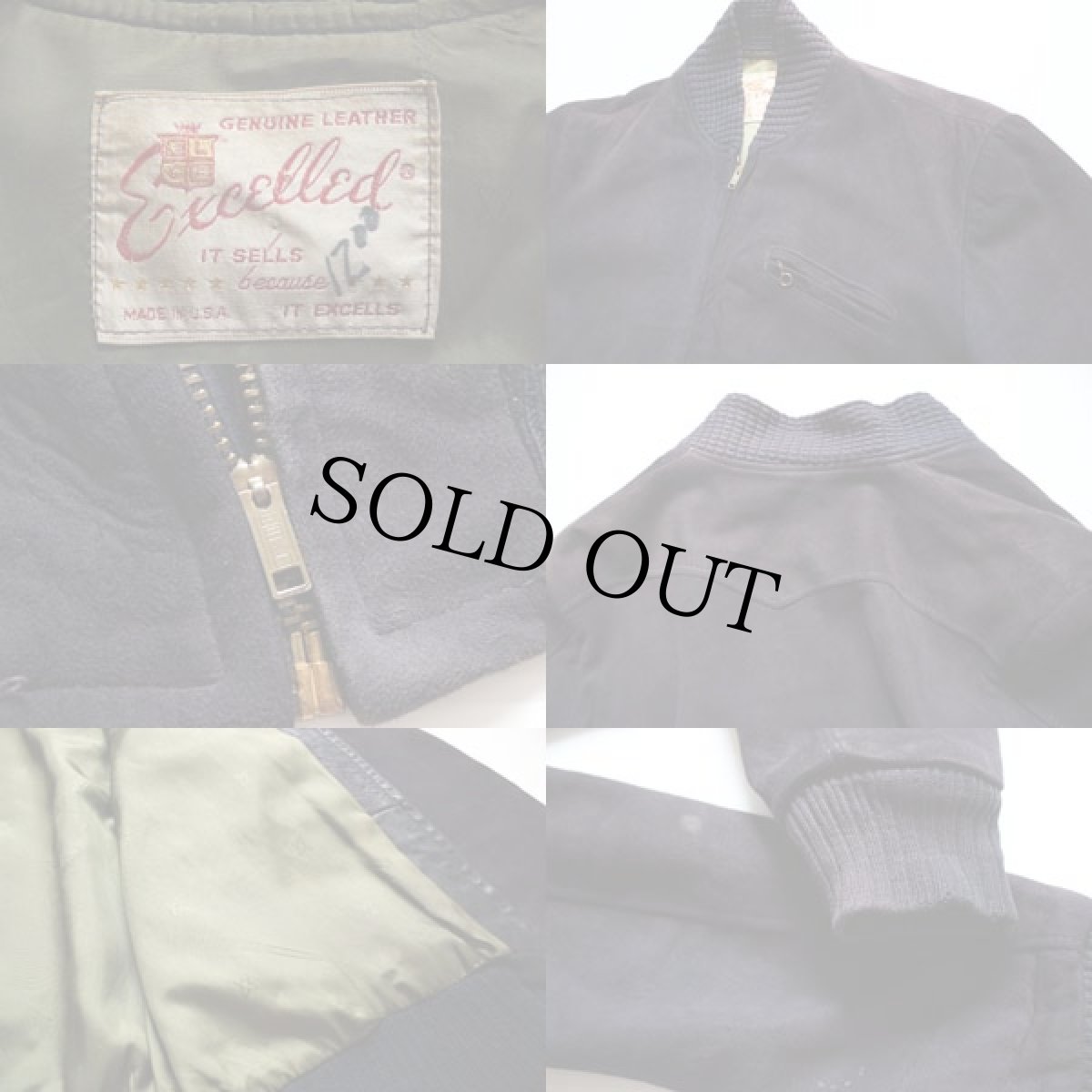 画像3: 50's Excelled スエード レザージャケット (3)