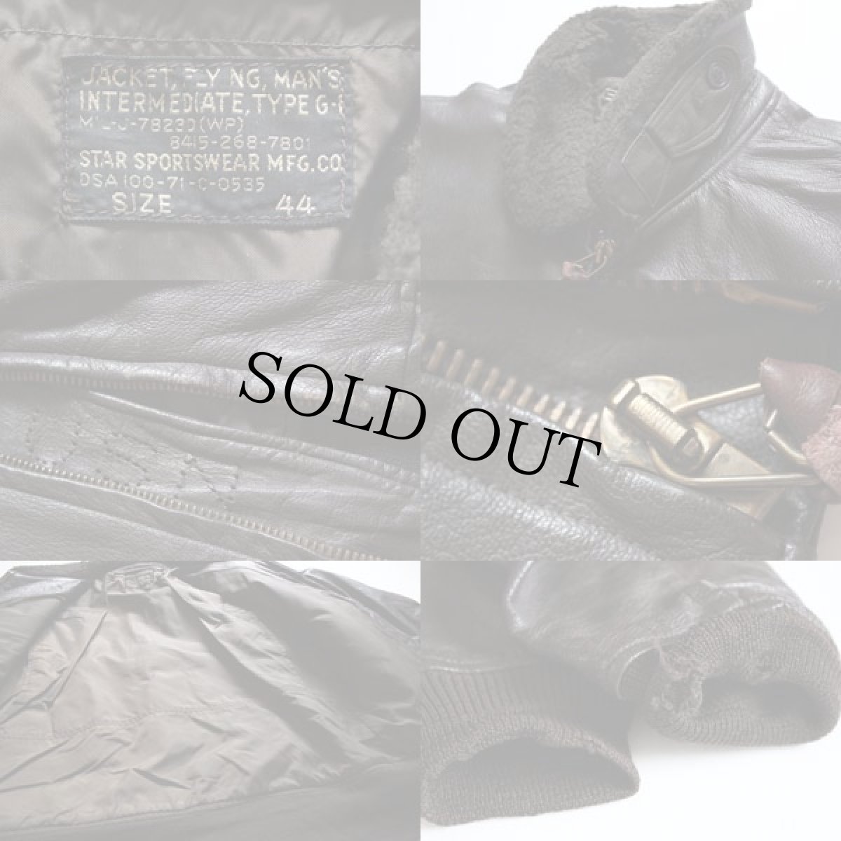 画像3: 70s 米軍 U.S.NAVY G-1 フライト レザージャケット 44 (3)