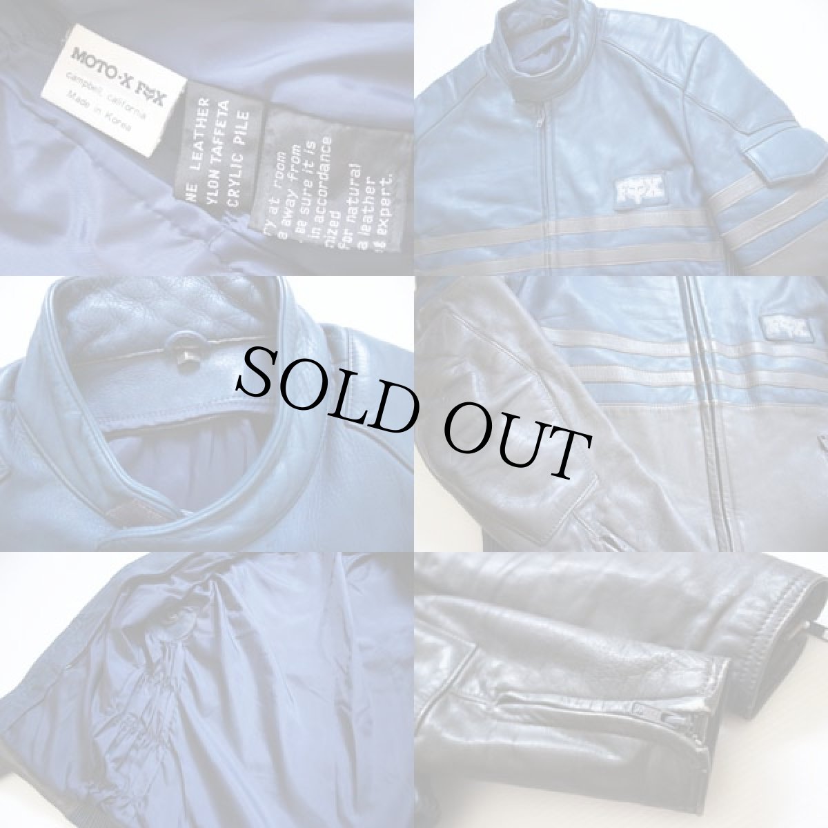 画像3: 80s MOTO-X FOX モトクロス レザージャケット L★ライダース (3)